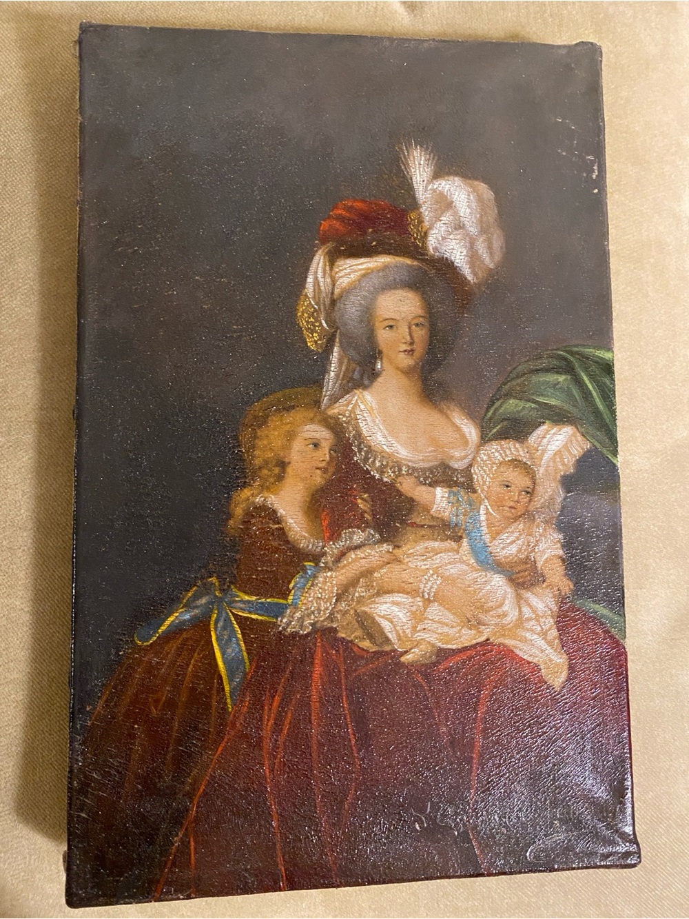 Antique Reproduction Oil Painting of Marie Antoinette by Madame Vigee Le Brun